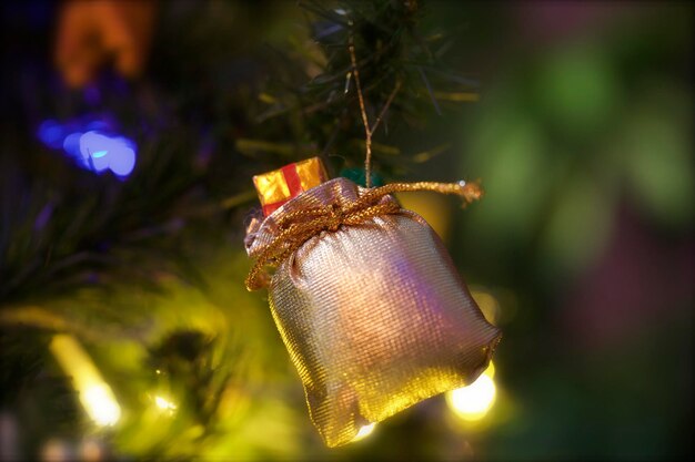 Foto primer plano de un ornamento navideño