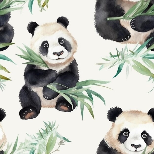 Un primer plano de un oso panda sentado en una rama de un árbol