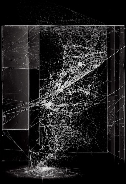 Primer plano de la página web de tela de araña generativa ai