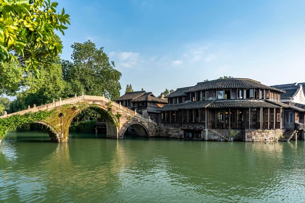 Primer plano del paisaje de Wuzhen China