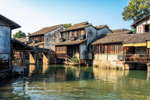 Primer plano del paisaje de Wuzhen China