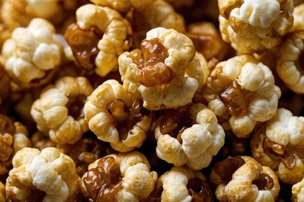 Primer plano de las palomitas de maíz gourmet