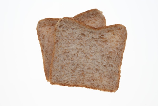 Foto primer plano de pan contra un fondo blanco