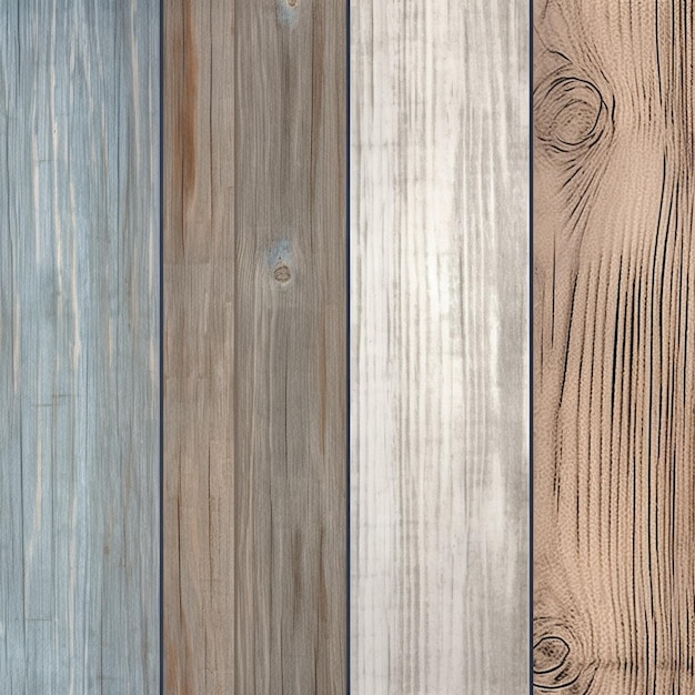 Un primer plano de un panel de madera con un ai generativo de color azul y marrón