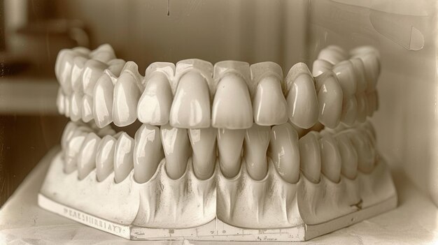 Un primer plano de un par de dientes falsos