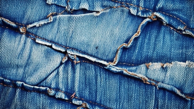 Foto un primer plano de un par de jeans azules