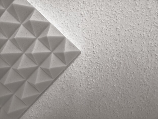 Primer plano de la pared blanca