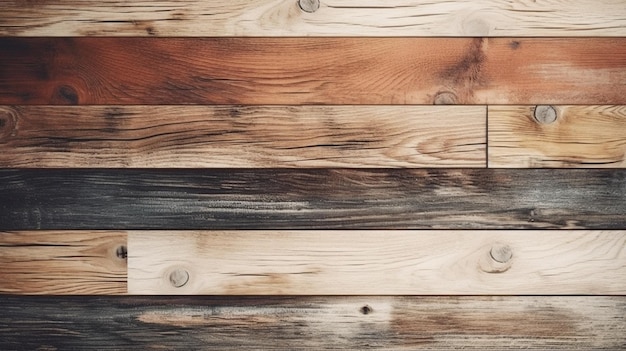 Un primer plano de una pared de madera con varios colores diferentes