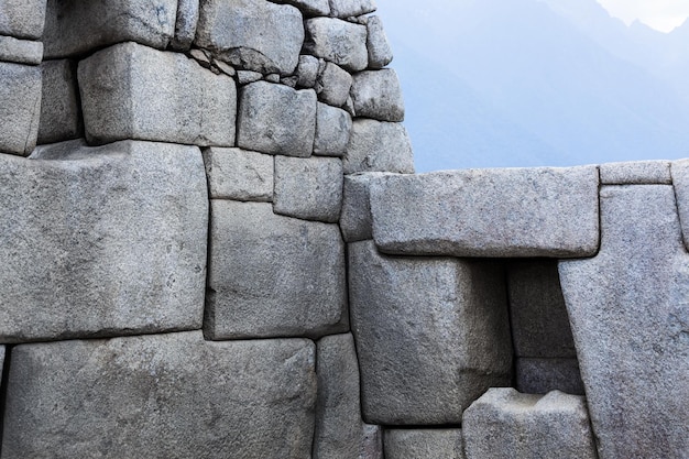 Primer plano de la pared de piedra