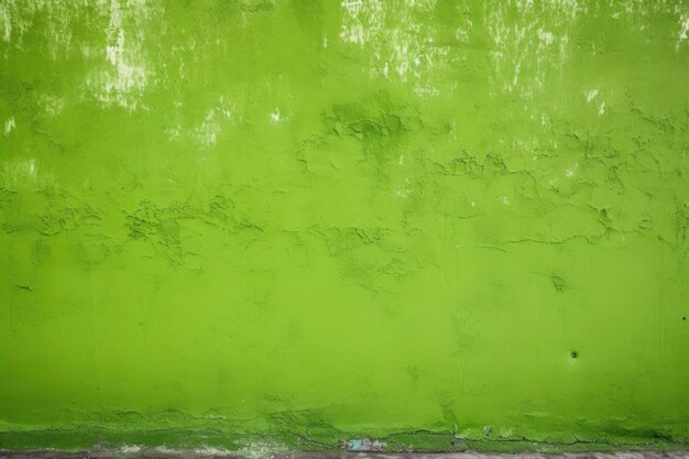 Foto primer plano de una pared verde recién pintada