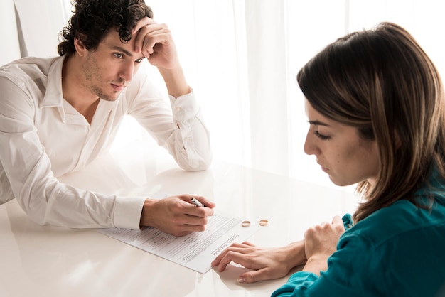 Primer plano, pareja, ruptura