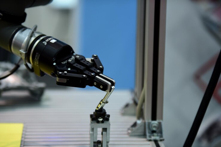 Foto primer plano de la parte de la máquina