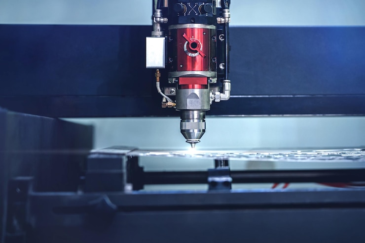 Foto primer plano de la parte de la máquina