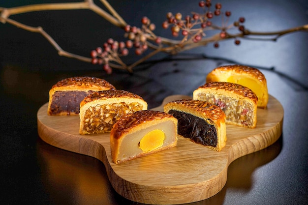 Primer plano de los pasteles