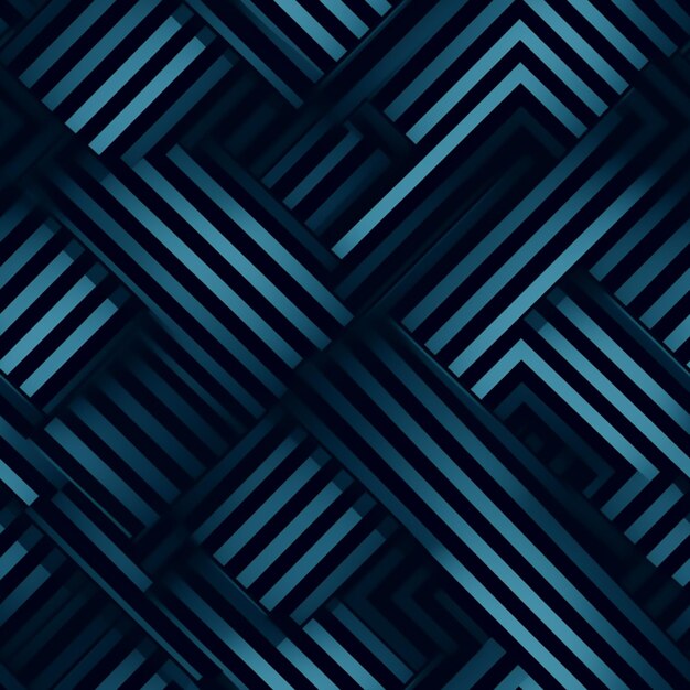 Foto un primer plano de un patrón abstracto azul y negro generativo ai