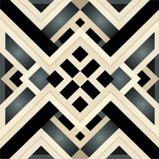 un primer plano de un patrón blanco y negro con un diseño diagonal generativo ai
