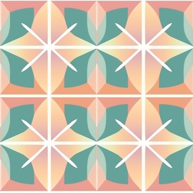 un primer plano de un patrón de cuadrados con flechas generativas ai