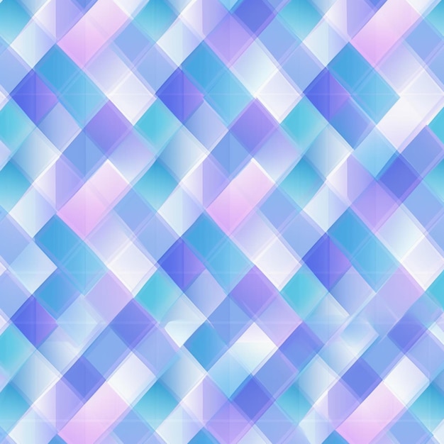 Un primer plano de un patrón a cuadros azul y púrpura generativo ai