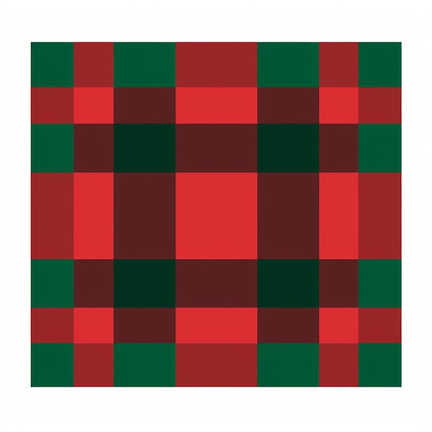un primer plano de un patrón de cuadros rojos y verdes sobre un fondo blanco ai generativo