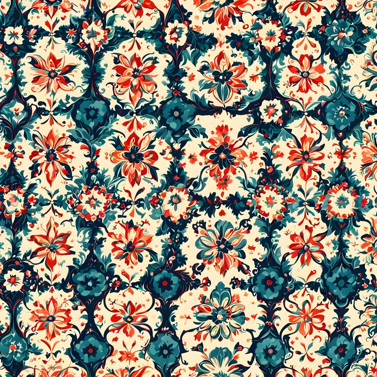 un primer plano de un patrón floral