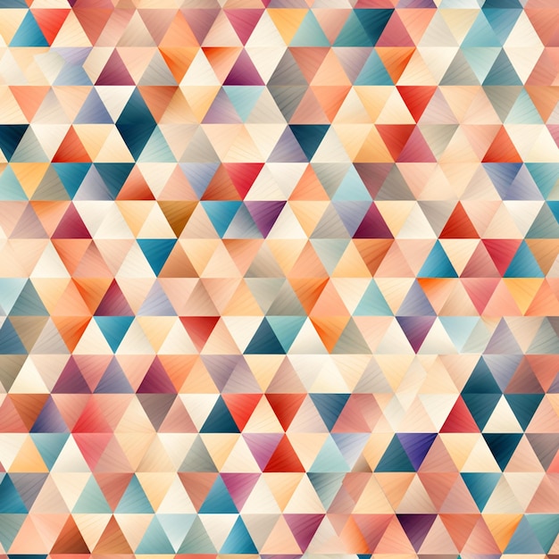 un primer plano de un patrón geométrico colorido con muchos colores ai generativo