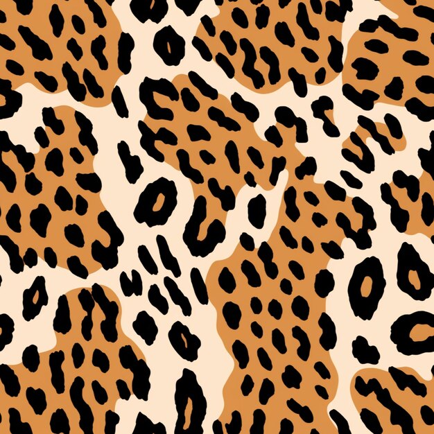 un primer plano de un patrón de impresión de leopardo con un fondo generativo en blanco y negro ai