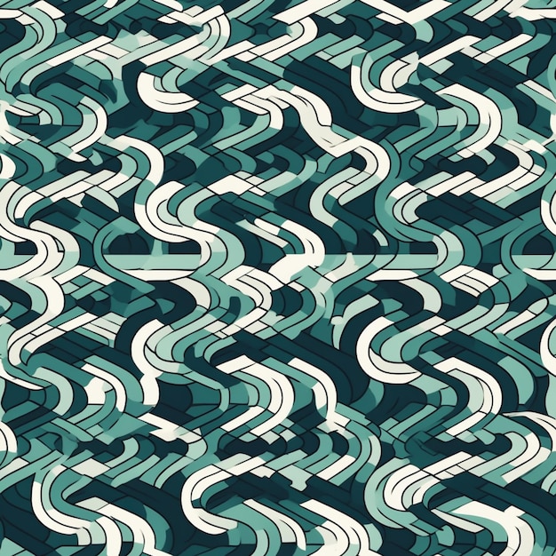un primer plano de un patrón de líneas onduladas sobre un fondo azul ai generativo