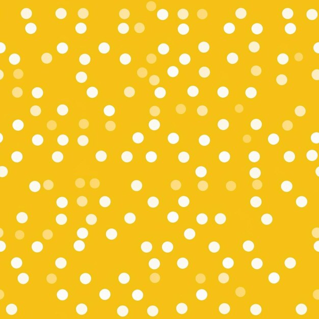 Foto un primer plano de un patrón de puntos amarillos y blancos generativo ai