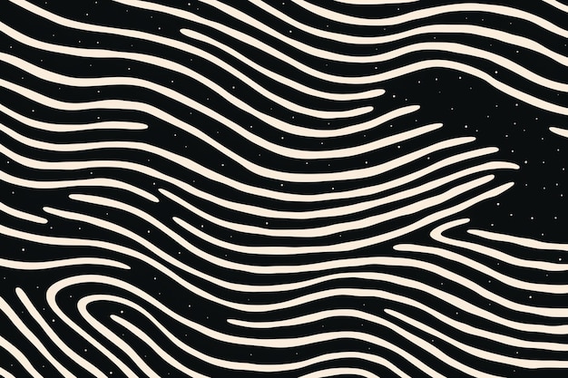 un primer plano de un patrón de rayas blancas y negras con un fondo negro generativo ai