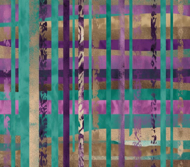 Foto un primer plano de un patrón a rayas púrpura y verde con una zebra generativa ai
