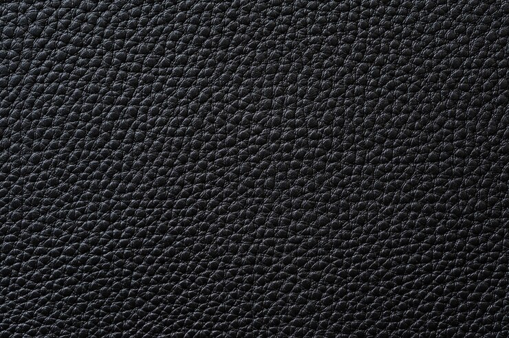 Primer plano de una perfecta textura de cuero negro para el fondo