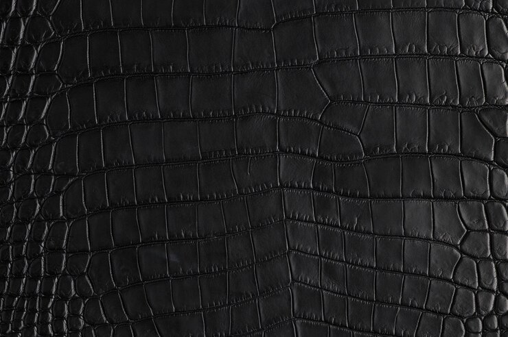 Primer plano de una perfecta textura de piel de cocodrilo negro