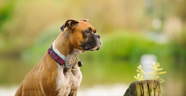 Primer plano de un perro al aire libre