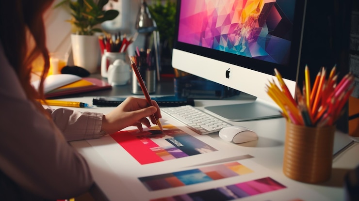 Foto primer plano de una persona trabajando en una tableta digital
