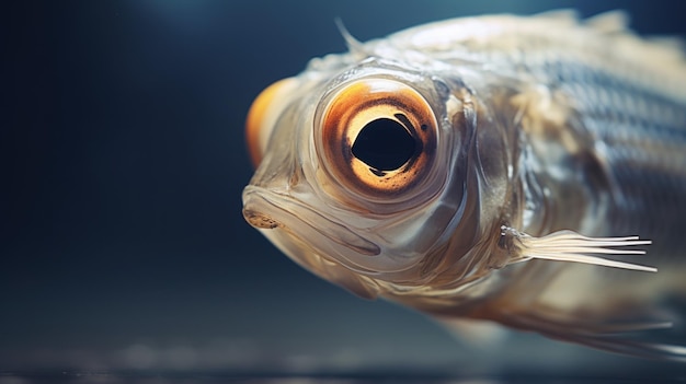 Foto un primer plano de un pez con ojos grandes