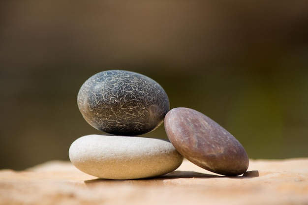 Primer plano de las piedras