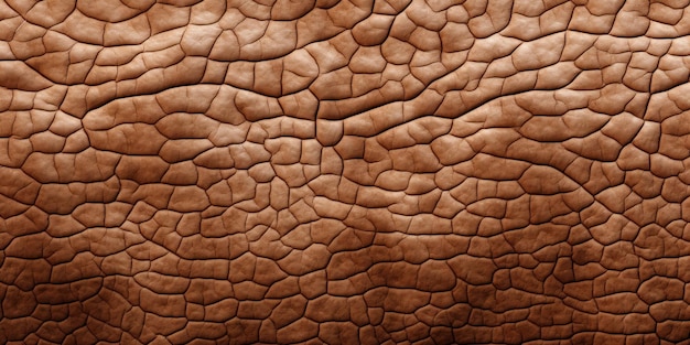 Primer plano de piel de animal terrosa agrietada en color marrón natural Fondo de moda IA generativa