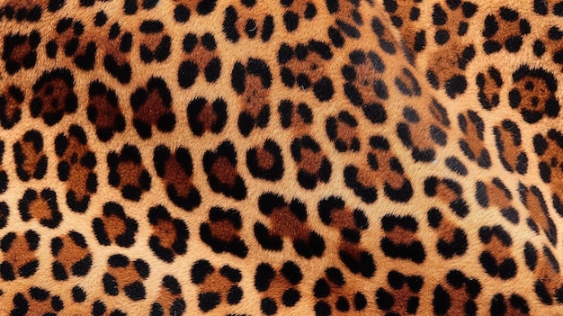 Un primer plano de una piel de leopardo con manchas negras.