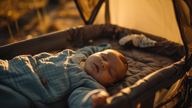 Foto un primer plano de los pies y dedos de los bebés, adorables pequeños pasos de inocencia y maravilla.