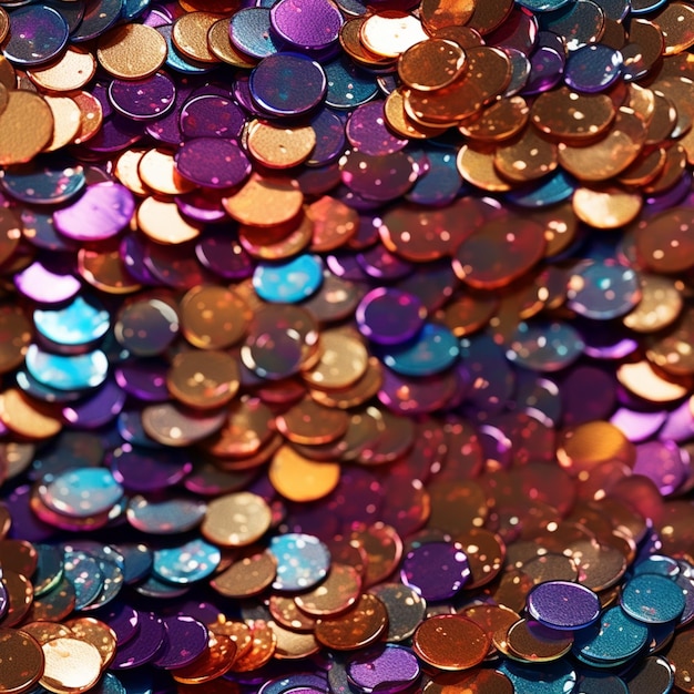 Foto un primer plano de una pila de monedas con un fondo púrpura