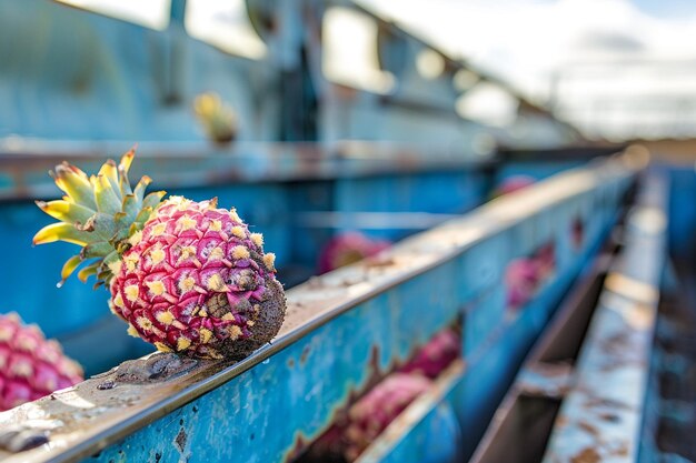 Un primer plano de la piña del corazón del agave que se cosecha