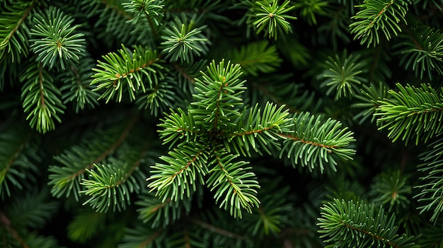 Foto un primer plano de un pino con agujas verdes