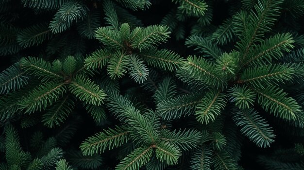 Foto un primer plano de un pino con agujas verdes