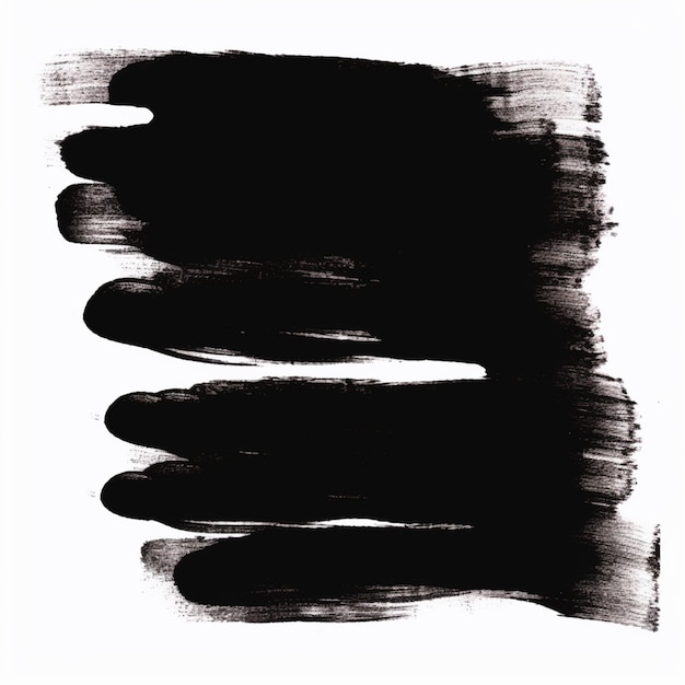 un primer plano de una pintura en blanco y negro de una pincelada generativa ai