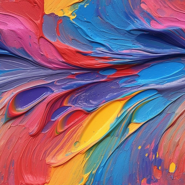 un primer plano de una pintura colorida con ai generativo de múltiples colores