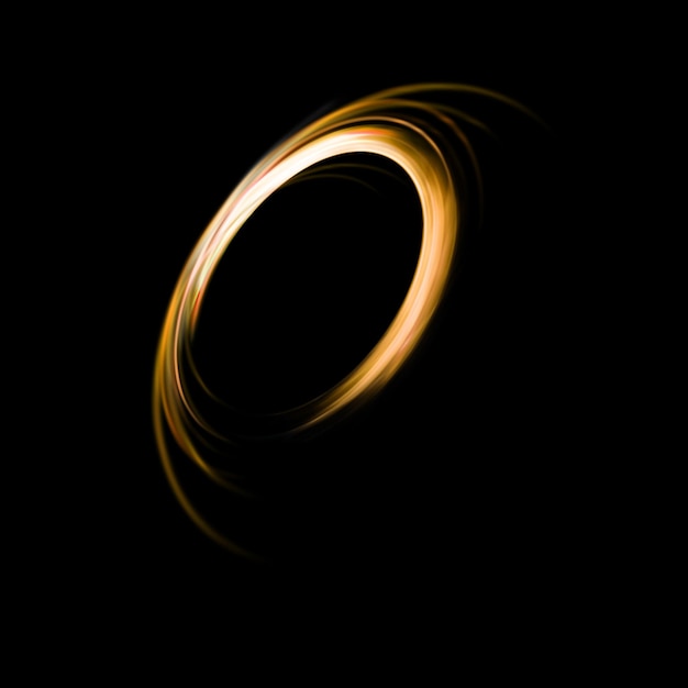Primer plano de una pintura de luz sobre un fondo negro