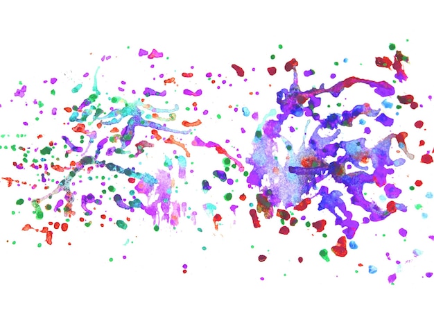 Primer plano de pintura multicolor sobre un fondo blanco
