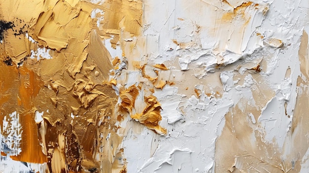 Un primer plano de una pintura de oro en bruto