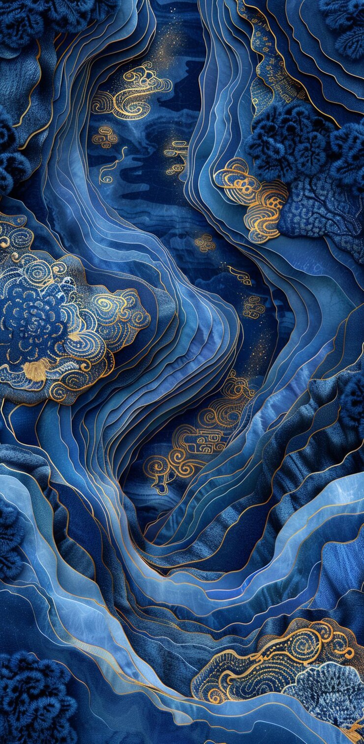 un primer plano de una pintura de un río con un cielo de fondo generativo ai