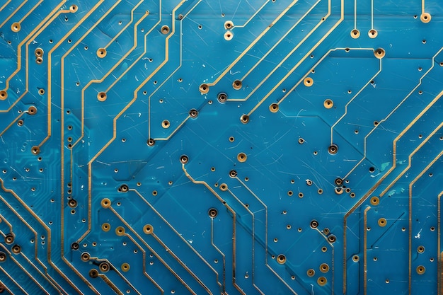 Un primer plano de una placa de circuitos electrónicos